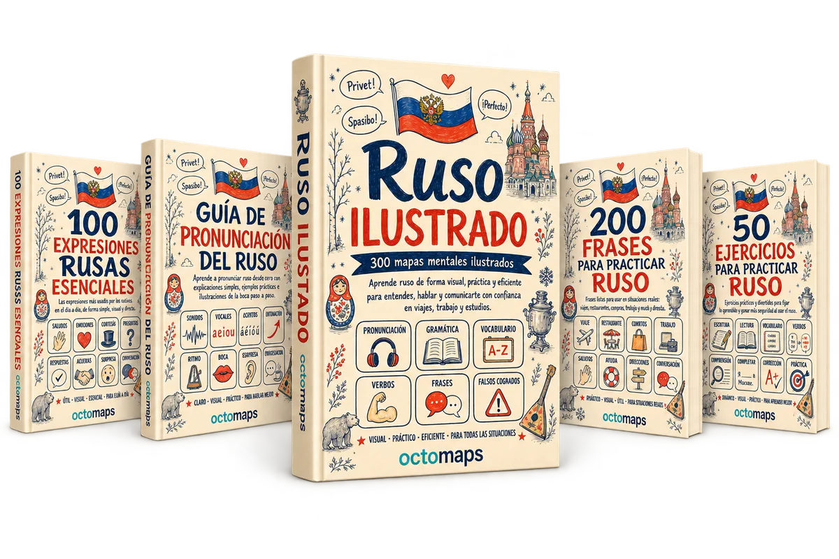 Ruso Ilustrado con 300 mapas mentales y cuatro bonos